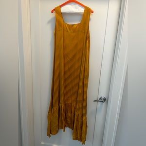 Gold high low light weight dress